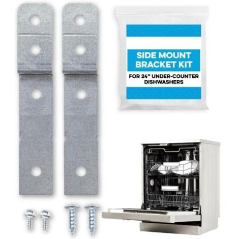 Kit de montaje lateral para lavavajillas – Equivalente a DWBRACKIT1 – Compatible con Electrolux y Frigid Air – Incluye 2 soportes y 4 tornillos MUMU (1/4)