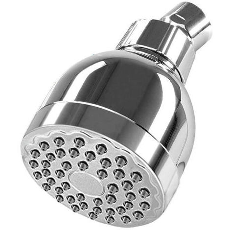 Cabezal de ducha de alta presión de 7,6 cm (3 pulgadas) – Ahorro de agua – Antical – Acabado cromado – Boquilla autolimpiante – Rótula ajustable (1/4)