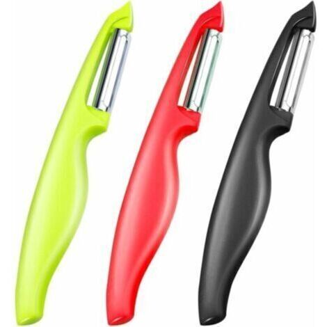 Pelador, pelador de verduras, pelador de frutas para la cocina, pelador de patatas con cuchilla afilada de acero inoxidable, juego de 3 (1/4)