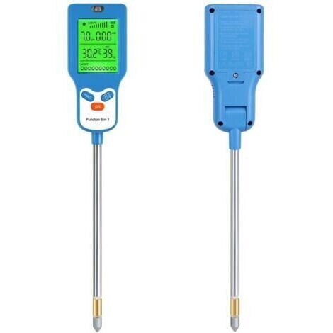 Medidor de pH profesional para alimentos, probador de pH con sonda de temperatura, compensación de temperatura: 0,1 ℃ - 60,0 ℃, para análisis de calidad del agua, pastas