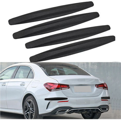 Protector de esquinas universal para parachoques de coche, tira adhesiva antiarañazos, color negro. (1/5)