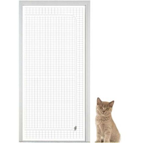 Mosquitera anti-escape para gatos, con cremallera protectora, ideal para el salón, la cocina o el dormitorio.