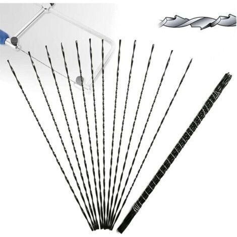 Paquete de 12 hojas de sierra de calar – Dientes espirales de acero al carbono – Para madera y plástico – Corte preciso de 360° - ZP13875-04 (1/5)