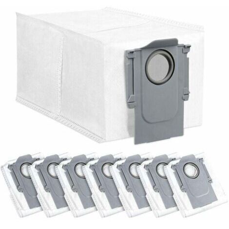 Paquete de 8 bolsas para el polvo del robot aspirador Roborock Q Revo, gran capacidad de 2,7 L, repuestos individuales, filtro de tela de repuesto, juego de accesorios, repuestos para Roborock, kit (1/4)