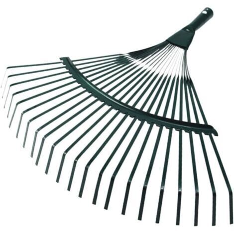 Rastrillo de jardín metálico con dientes para limpiar malas hierbas: herramienta práctica para el jardín y el patio. (1/4)