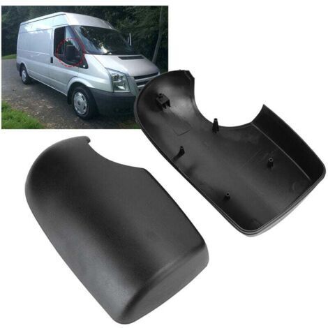 Tapa/cubierta de espejo lateral de repuesto de 2 piezas adecuada para FORD TRANSIT MK6 MK7 2000 2001 2002 2003 2004 2005 2006 2007 2008 2009 2010 2011 2012 2013 (1/5)