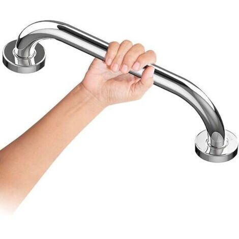 Barra de apoyo para inodoro de 30 cm, barra de apoyo de acero inoxidable cromado para baño, manija de ducha, manija de bañera, barras de apoyo para baño (1/4)