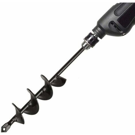 Broca helicoidal de 4 × 22 cm – Acero de alta resistencia para suelos duros – Compatible con taladros de 9,5 mm – Herramienta de plantación eficiente (1/5)