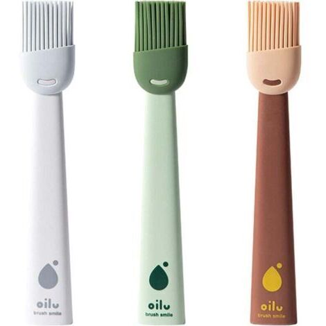 Juego de 3 brochas de repostería, brochas para alimentos, brochas de cocina, brochas para aceite para barbacoa, silicona resistente al calor para cocinar a la barbacoa, barbacoa y marinar. (1/5)