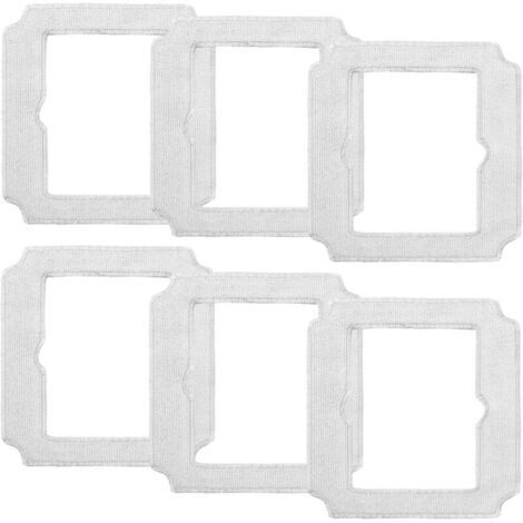 Juego de 6 paños de limpieza para la aspiradora robot ECOVACS Winbot Mini, W-CC02-0012, repuesto, paño de microfibra lavable. (1/4)