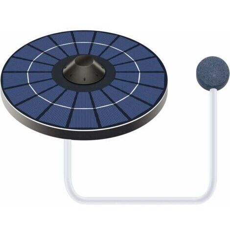 Aireador solar para estanques, bomba de oxígeno con manguera de aire y difusor de aire, aireador flotante para estanques, dispositivo de oxígeno para acuarios, bebederos para pájaros y fuentes. (1/5)