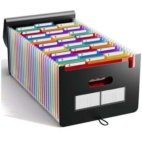 Carpeta de archivo A4 de 25 bolsillos/Organizador de documentos/Almacenamiento de papel - Organizador de documentos, carpeta acordeón expandible (1/5)