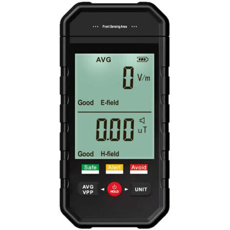 Contador Geiger, detector de radiación de campo electromagnético con alarma automática y pantalla LCD retroiluminada, comprobador de CEM portátil para inspecciones de CEM en el hogar y la oficina. (1/5)
