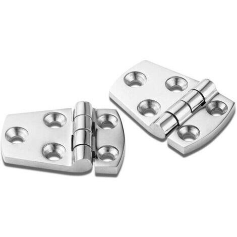 Bisagra de puerta de acero resistente para barcos, bisagra para armarios, bisagra de acero inoxidable para garajes marinos, 2 piezas, 38 mm x 57 mm (1/5)