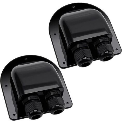 prensaestopas impermeables para cables solares de 6-12 mm, prensaestopas de doble entrada para paneles solares en autocaravanas, caravanas y barcos (negro) (1/4)