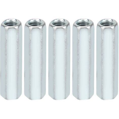 Tuerca hexagonal, 5 unidades M6 × 40 mm, tuerca hexagonal de vástago largo, sujetadores roscados para el hogar, electrodomésticos de oficina, equipos de comunicación, ensamblaje de barcos. (1/5)