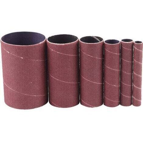 Juego de 6 manguitos de lijado de 115 mm, grano 120 (12/20/25/38/55/80 mm)