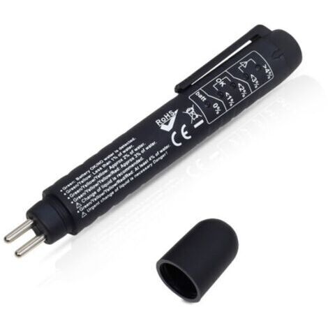 Analizador automático de humedad del líquido de frenos con lápiz de prueba de líquido de frenos con 5 indicadores LED para Dot3, Dot4 y Dot5. (1/4)