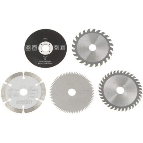 Hojas de sierra: 5 piezas de mini hojas de sierra circular de carburo con un diámetro interior de 15 mm para herramientas de corte.