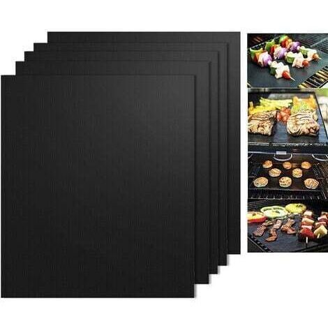 Tapete de silicona grande, impermeable y antiadherente para hornear - Antideslizante - Resistente al calor - Protector de encimera (Negro, 33 x 40 cm - 4 unidades) (1/4)