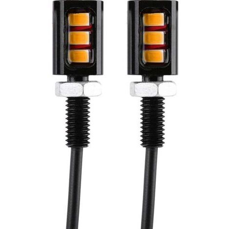 Iluminación de matrícula para motocicleta, luz de matrícula para coche/moto, luz de matrícula universal de aluminio de 12 V con 3 LED (amarilla). (1/5)
