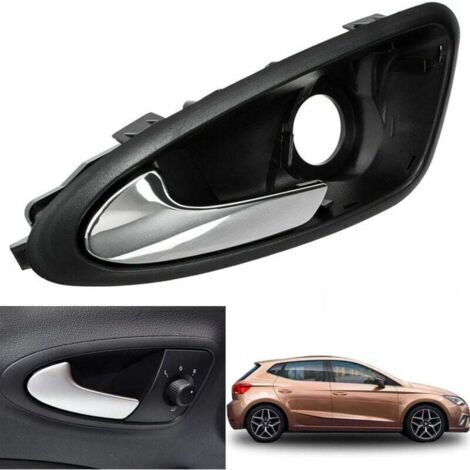 Manilla de la puerta del conductor para Seat Ibiza 6J 6J1837113A, cromada, delantera izquierda, interior, para Ibiza 2009-2017 (1/5)