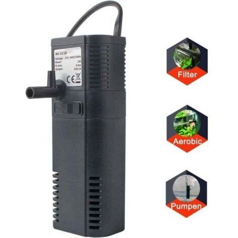 Bomba de filtro interno para acuario con boquilla rociadora para acuario de 300 L (300 L/H 2 W) (1/5)