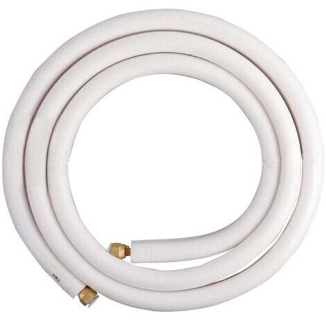Tubería de cobre para aire acondicionado - 1/4 y 3/8 - 4 m - Con carrete aislante - Cable HVAC - Kits de tuberías o sistemas completos