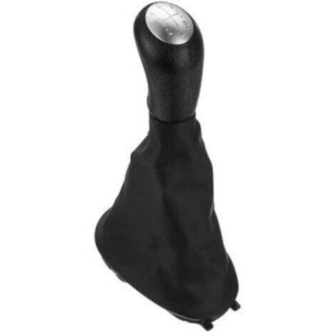 Pomo de palanca de cambios de 5 velocidades con funda protectora, compatible con Renault Dacia Logan MK1 2005-2014, Sandero MK1 2007-2014 y Stepway 2011-1.