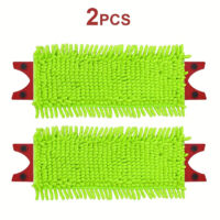 Paquete de 2 almohadillas de repuesto de chenilla gruesa compatibles con la mopa Velida Ultramat 2. Totalmente lavables y reutilizables.