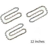 Paquete de 3 cadenas de motosierra de 30 cm (12"), 45 eslabones, compatibles con Dolmar, Echo, Bosch, Einhell y otras marcas TRIMEC.