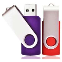Unidad flash USB 2.0 giratoria de 32 GB con cordón (paquete de 2)