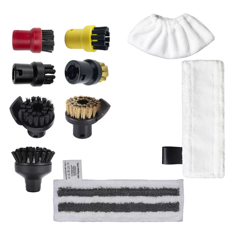 13 Pièces Accessoires Kärcher SC1 SC2 SC3 SC4 SC5 – Kit Complet Brosse + Chiffons Microfibre – Nettoyage Vapeur Sol & Surfaces