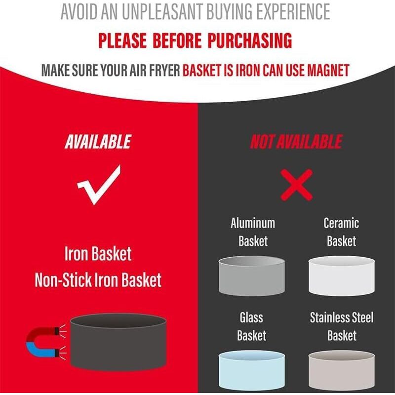 Dayinkes Lot De 4 Boucles Magnétiques En Silicone Pour Friteuse à Air