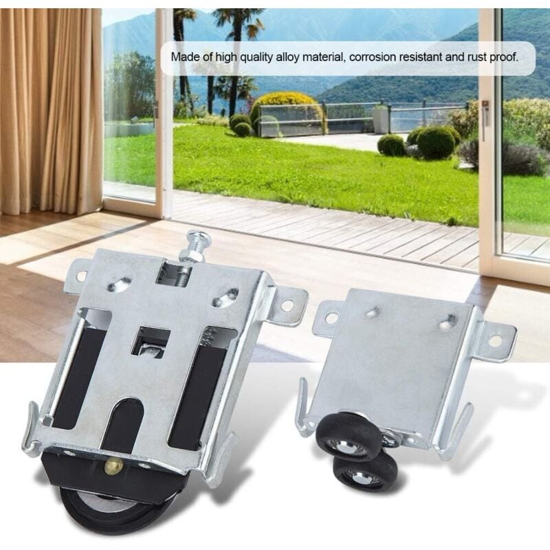 Lot De 8 Roulettes De Porte Coulissante En Nylon Pour Portes