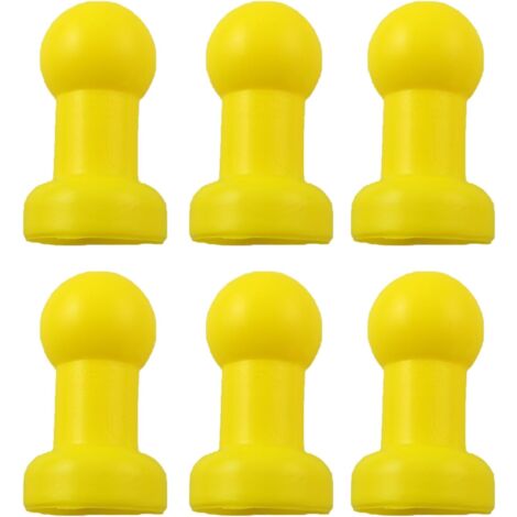 Lot de 6 embouts de poteau en acier pour trampoline, diamètre 25 mm, capuchons de protection en plastique pour balles, filet supérieur en forme de G, boîtier de protection pour cadre de lit en fer, ja