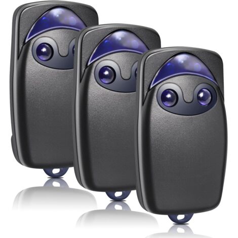 Télécommande de porte 3 pièces, télécommande de porte de garage 433,92 MHz compatible avec Flo2r-s, FLOXIR  FLOXIR FLOX2R OXYGÈNE OX2, 2 canaux