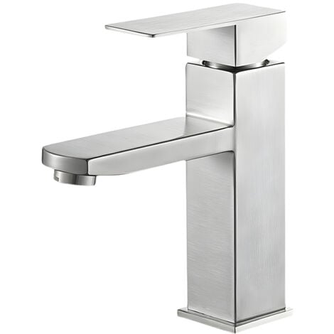 Robinet Cuisine Acier Inoxydable SUS304, Mitigeur Cuisine Monocommande Avec Tube PEX Alimentaire