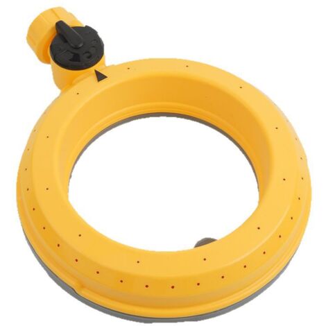 Ensemble de 2 arroseurs de pelouse à base annulaire pour petites et moyennes surfaces, arroseur circulaire à 360 degrés avec débit d'eau doux, adapté à l'arrosage de la pelouse et du jardin