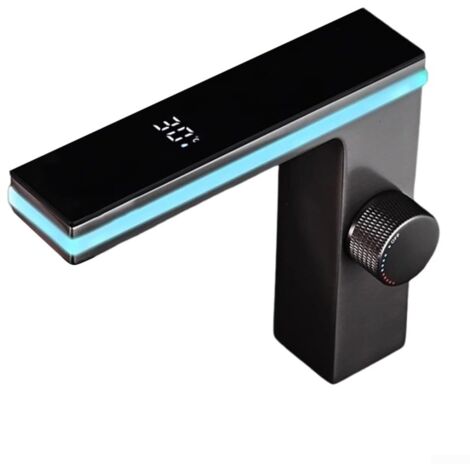 Mitigeur Lavabo LED Intelligent - Affichage Numérique de Température, Production Hydroélectrique, Mitigeur Lavabo Robinet (1/4)