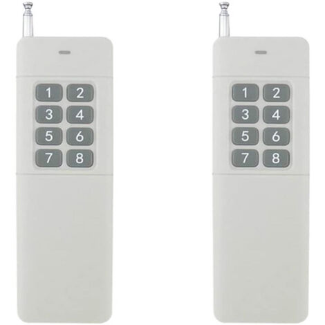 3000 m Longue portée Haute Puissance 4 6 8 12CH RF Télécommande Émetteur 433 MHz Télécommande Universelle Smart Remote Control pour éclairage Télécommande Protection Housse Télécommande 2PCS (1/5)