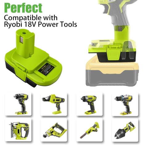 Adaptateur De Batterie VHBW 20V Pour Outils DeWalt & Milwaukee - Noir