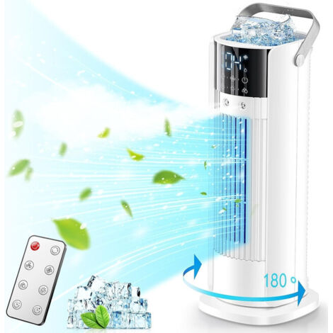 Andyou – Climatiseur mobile 5 en 1 avec brumisation – Rafraîchisseur d'air silencieux – 4 vitesses – Réservoir 700ml – Oscillation 180°