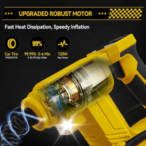 Pistolet à Riveter Sans Fil 18V/20V MAX Compatible Dewalt – Moteur Sans Balais, 3 Buses, Lumière LED, Idéal Pour Métal