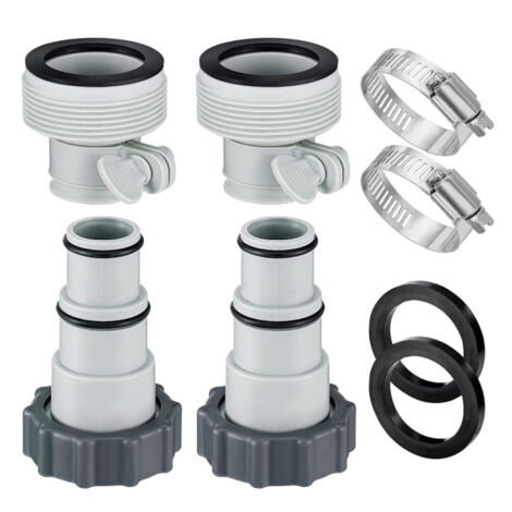 Adaptateur Tuyau Piscine, 8 Pièce Adaptateur de Tuyau de Piscine, Adaptateur Pompe 32 et 38 mm