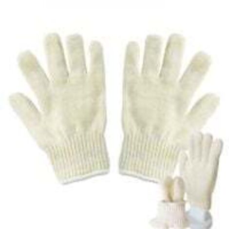 Gant anti-chaleur, résistants à la chaleur Mitaines,four, cheminée, résistant à la chaleur jusqu'à 300°C, taille universelle, beige（2 PCS (1/5)