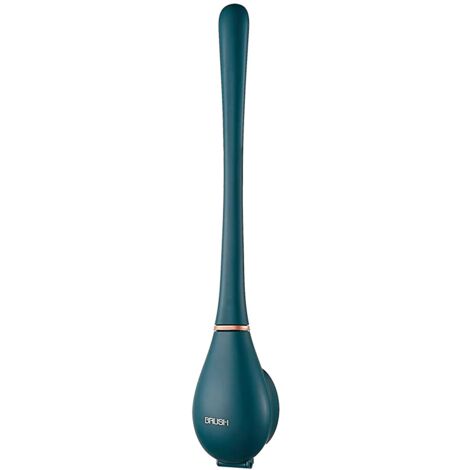 Linghhang – Brosse WC murale en silicone bleue – Flexible avec support à séchage rapide – Poils anti-rayures pour nettoyage efficace