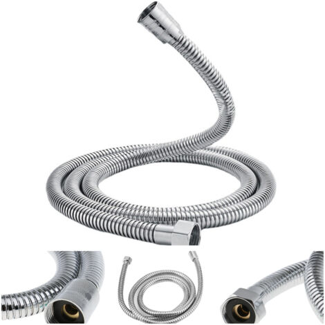 Elle – Flexible de douche 1,5M – Acier inoxydable et laiton massif – Raccord 1/2' IPS – Anti-pliure pour haute pression