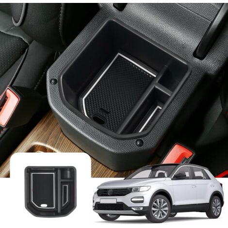 Compatible avec T-Roc Accoudoir Boite de Rangement Central, TRoc Accessoire Voiture Interieur du Tiroir Consol Organiseurs