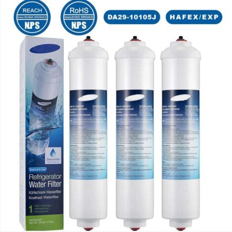 Lot de 3 filtres à eau d'origine DA29-10105J - Accessoires pour réfrigérateurs/congélateurs AEG, Bosch, Samsung, Electrolux, Siemens et autres marques (1/4)